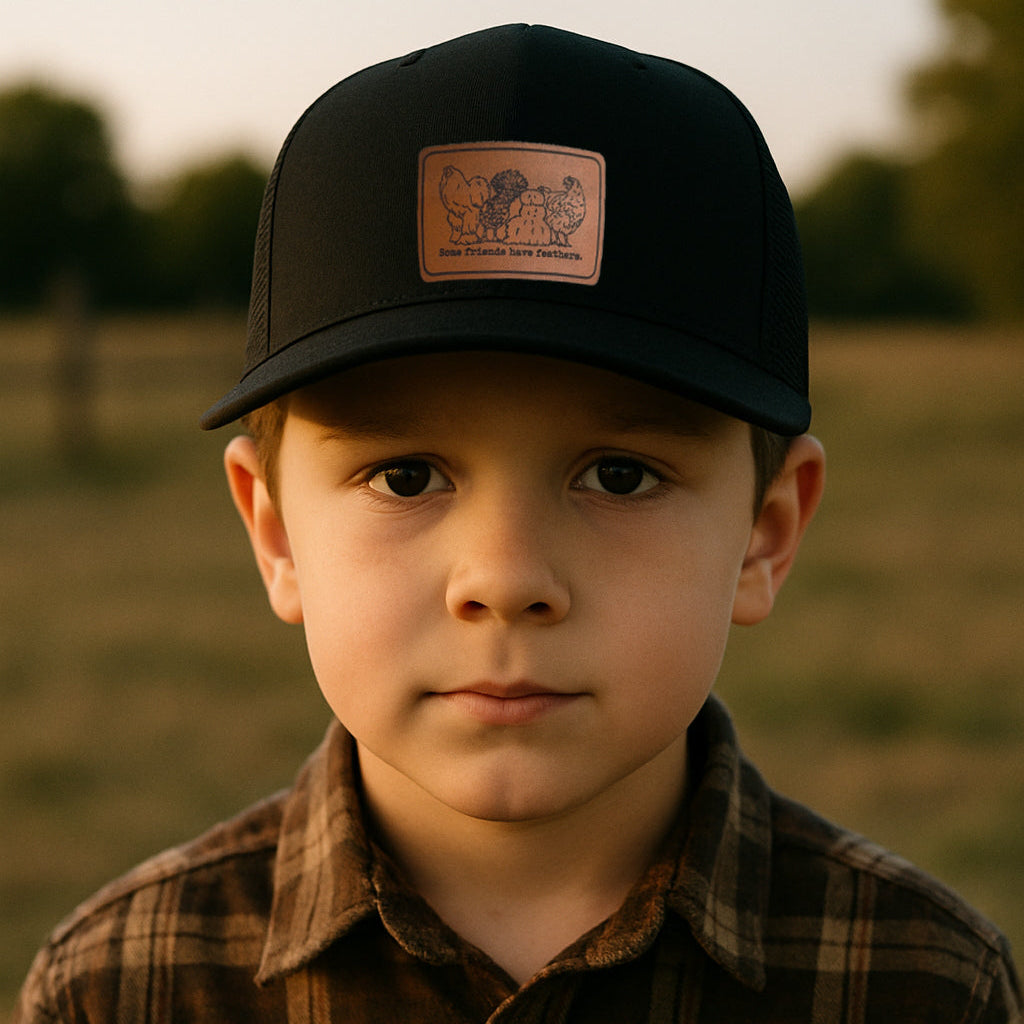 "Some Friends have Feathers" Chicken Trucker Hat  | FOUR Color Options