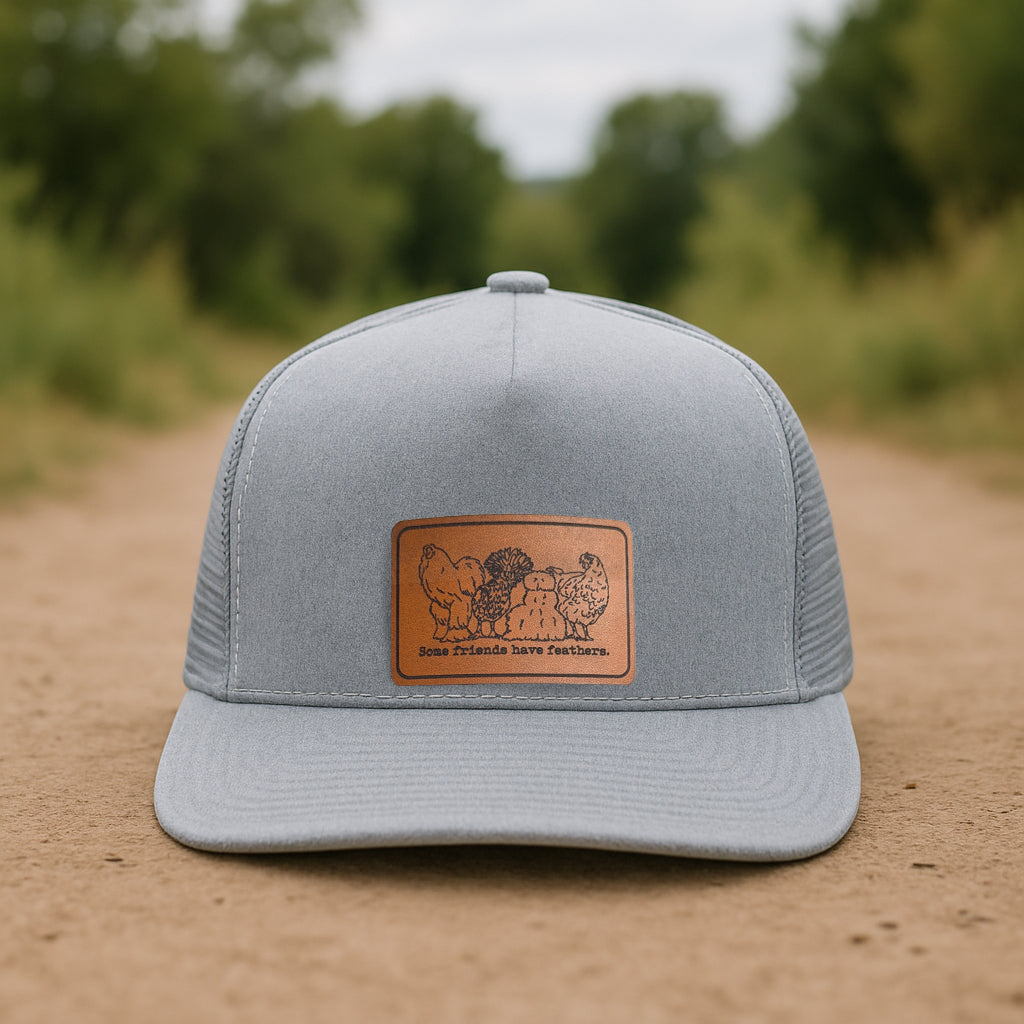 "Some Friends have Feathers" Chicken Trucker Hat  | FOUR Color Options