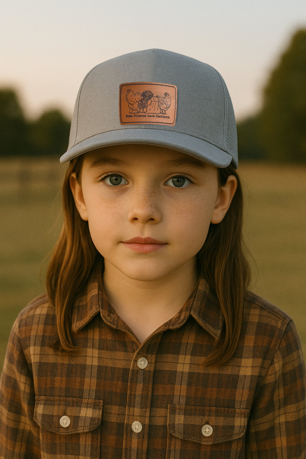 "Some Friends have Feathers" Chicken Trucker Hat  | FOUR Color Options