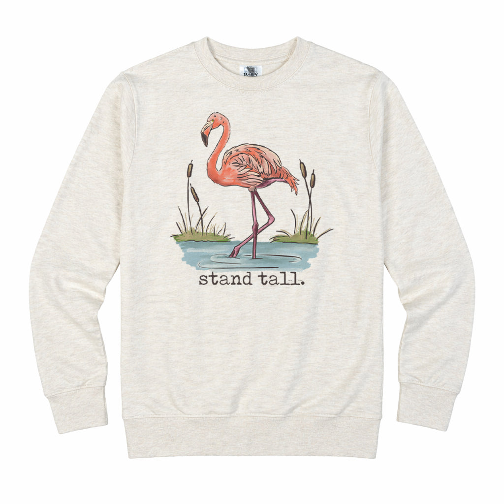 "Stand Tall" Flamingo Adult Summer Beach Tee