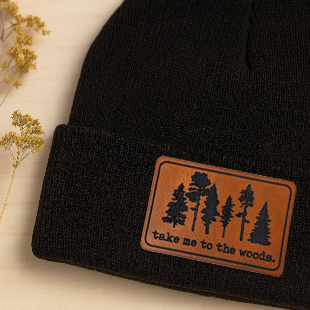 "Take me to the Woods" Nature Lover Hiking Beanie Hat | One Size Fits All | FOUR Color Options