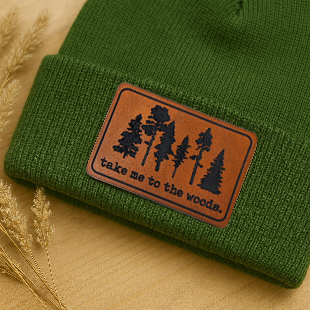 "Take me to the Woods" Nature Lover Hiking Beanie Hat | One Size Fits All | FOUR Color Options