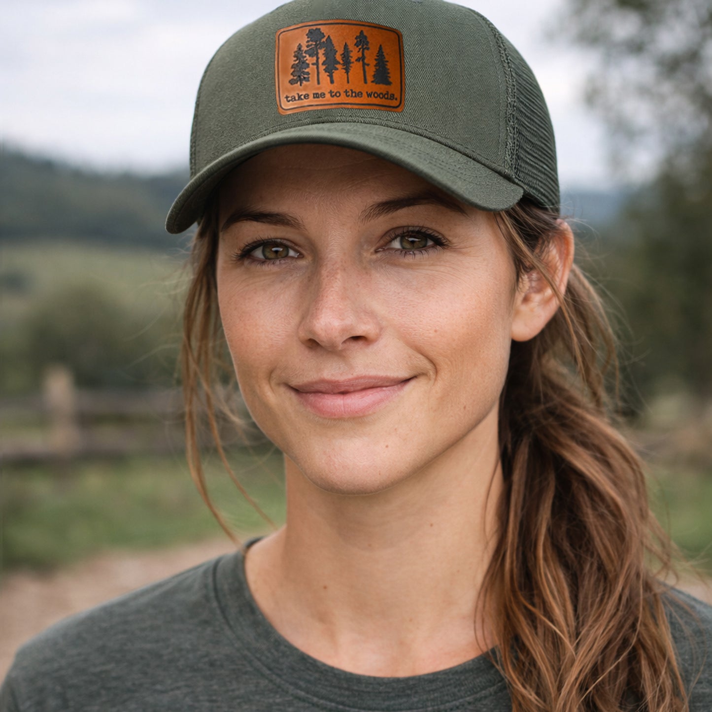 Take me the the Woods Hiking Nature Adult Trucker Hat