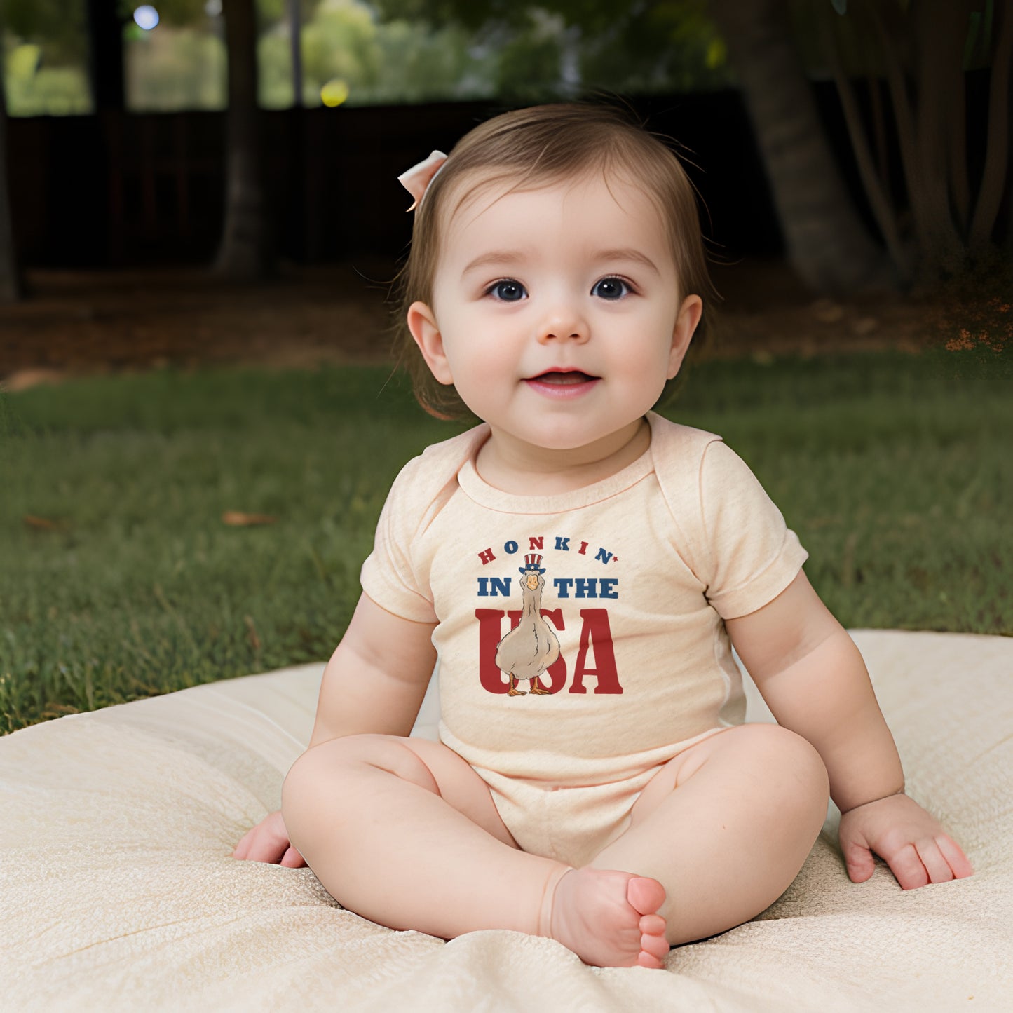 4th of July Goose | Independence Day Fourth of July Baby Body Suit