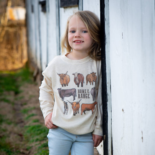 "Home on the range" Beige Long Sleeve Shirt | Western Line