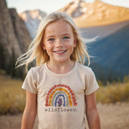 "Wildflower" Nature Loving Hiking Outdoor Kid T-Shirt