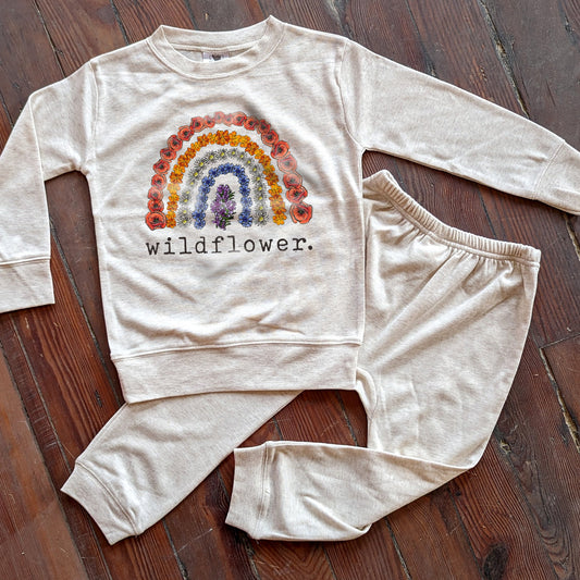 "Wildflower" Sleep 'n Play Set | Size 2T through XS | Includes Shirt & Joggers