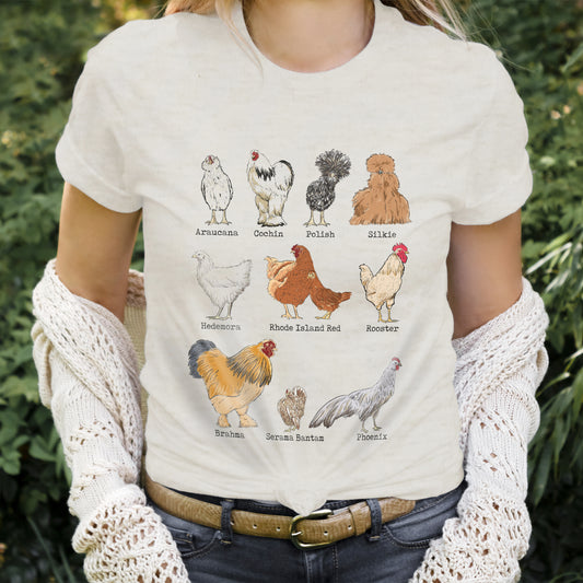 ADULT Chicken Breed Country Farm Tee
