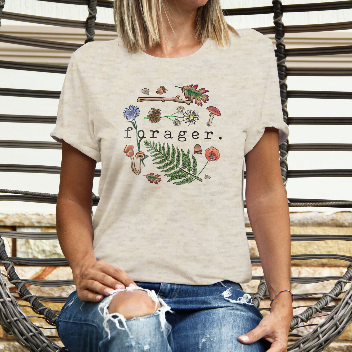 "Forager" Nature Loving Outdoor Enthusiast Design for Adults