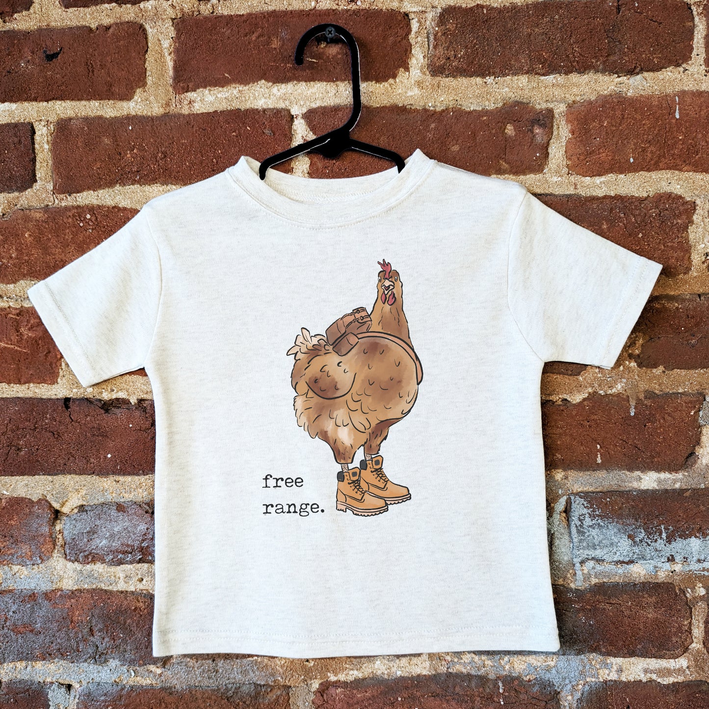 "Free Range" Hiking Chicken Soft T-Shirt for Kids