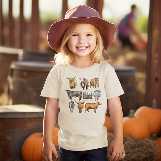 "Home on the range" Beige Toddler or Youth T-Shirt | Western Line