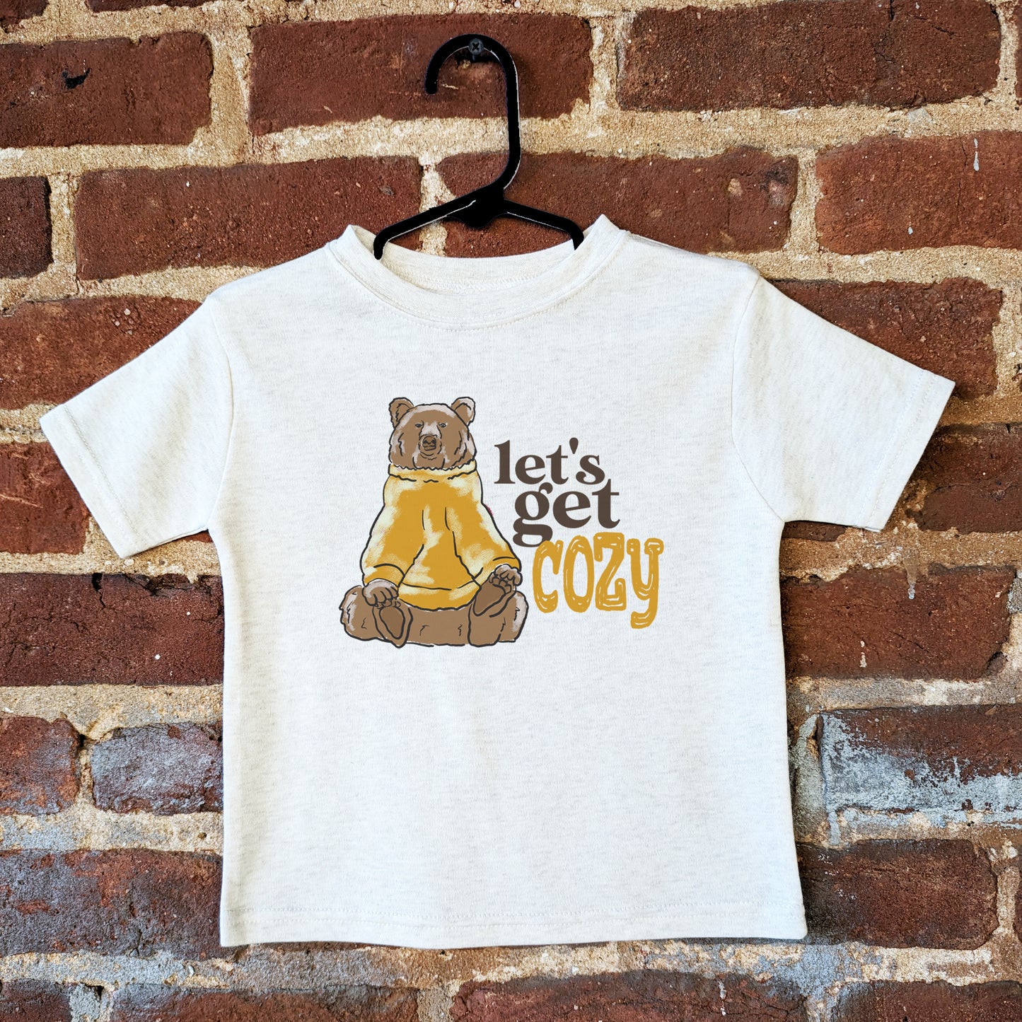 "Let's Get Cozy" Woodland Bear Fall Tee