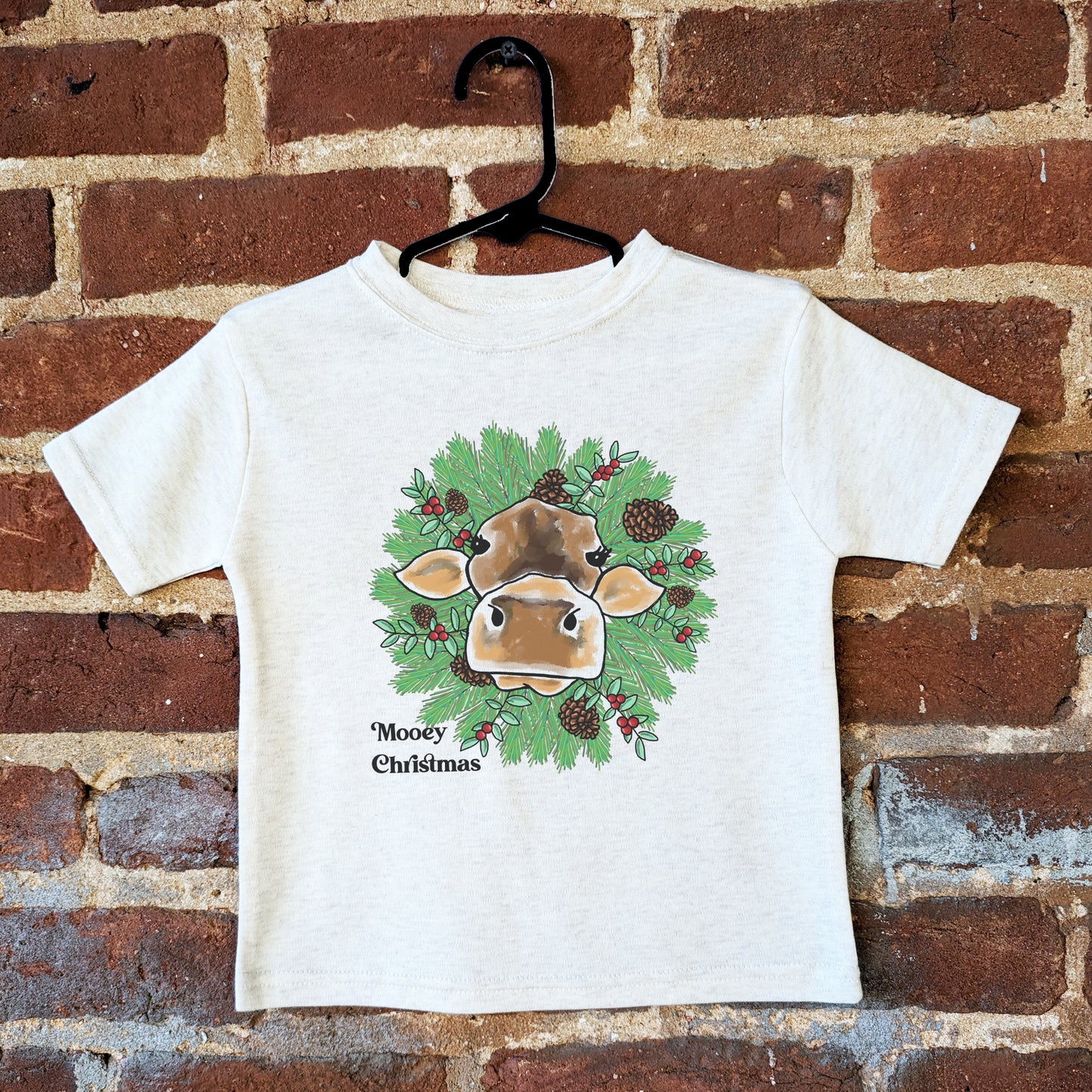 "Mooey Christmas" Country Western Cow Kid tee