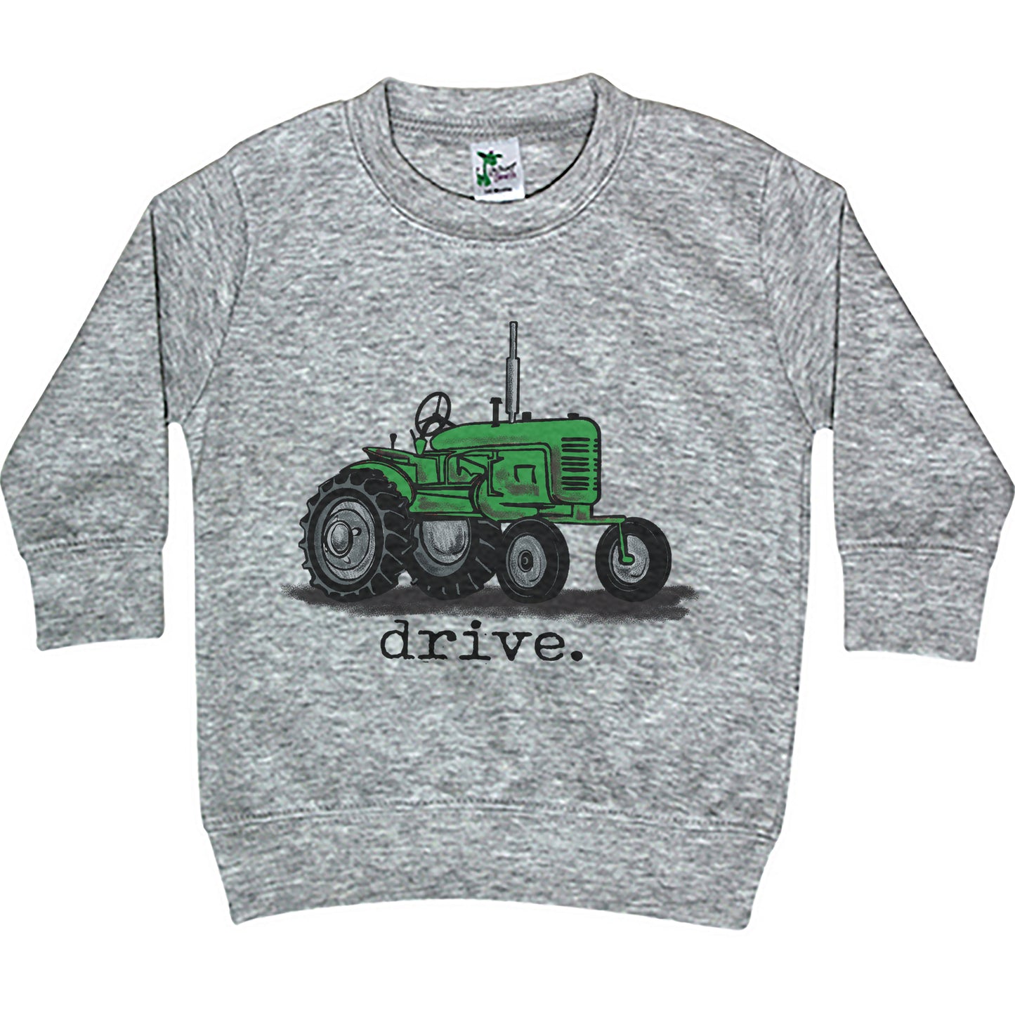 "Drive" Green Tractor Toddler/Youth Long Sleeve shirt