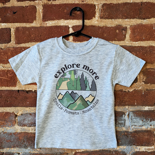"Explore more" Grey Toddler/Youth Tee