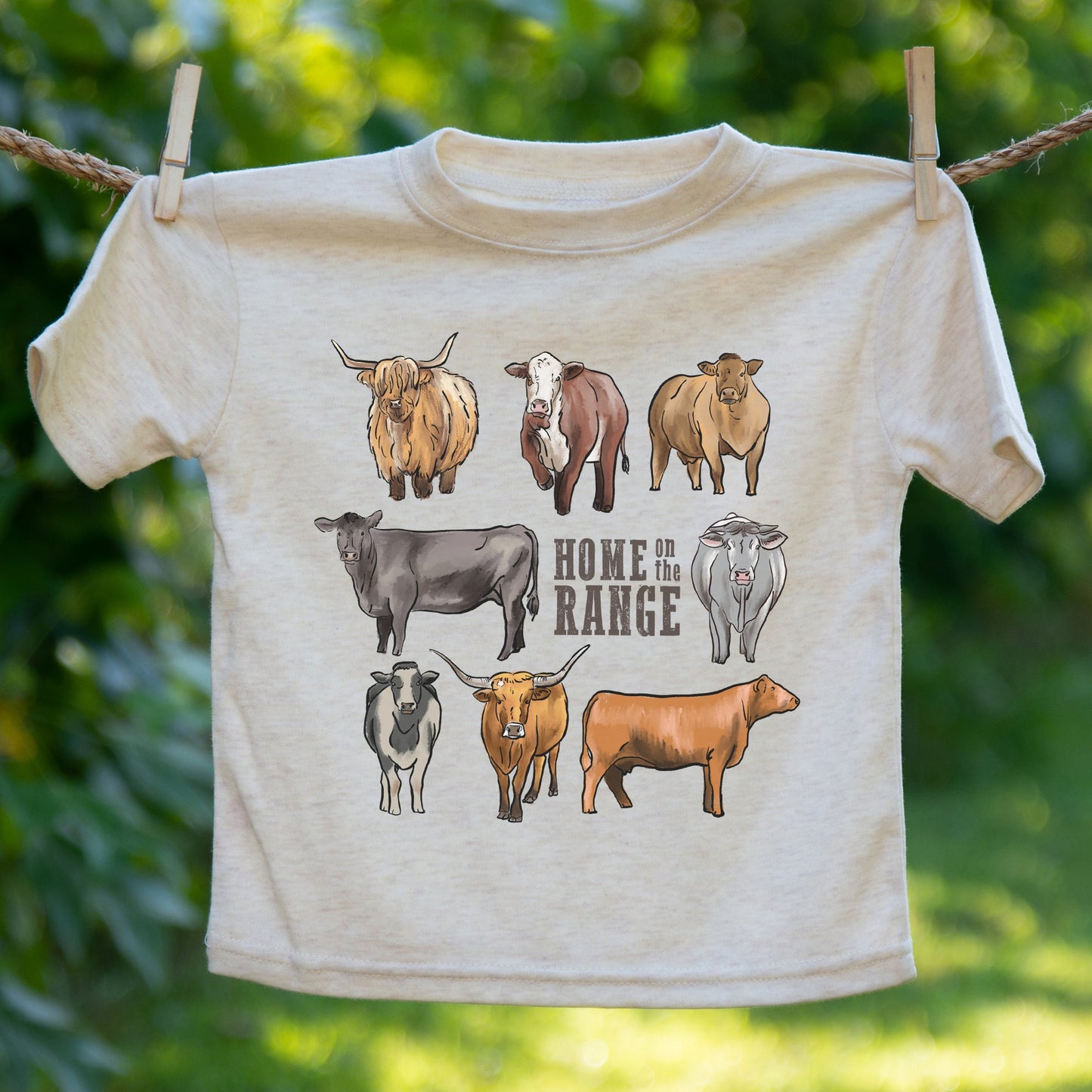 "Home on the range" Beige Toddler or Youth T-Shirt | Western Line