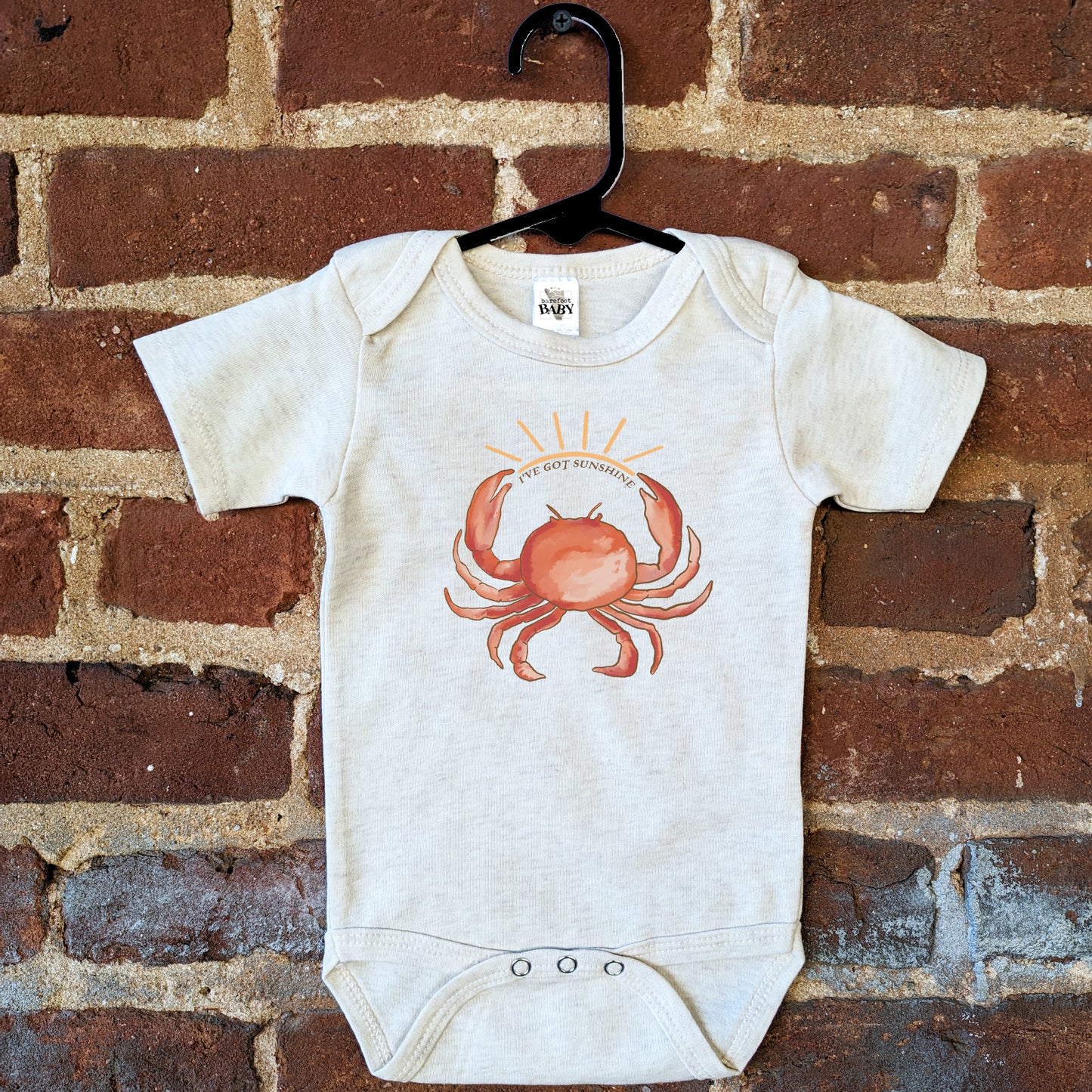 "I've got sunshine" Crab Ocean Beach Baby Body Suit