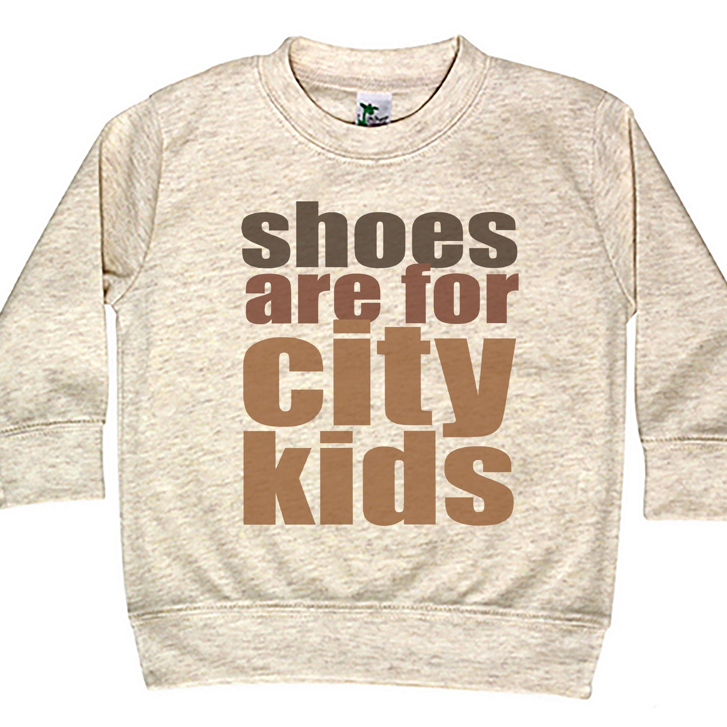 "Shoes are for city kids" Unisex Barefoot Long Sleeve shirt