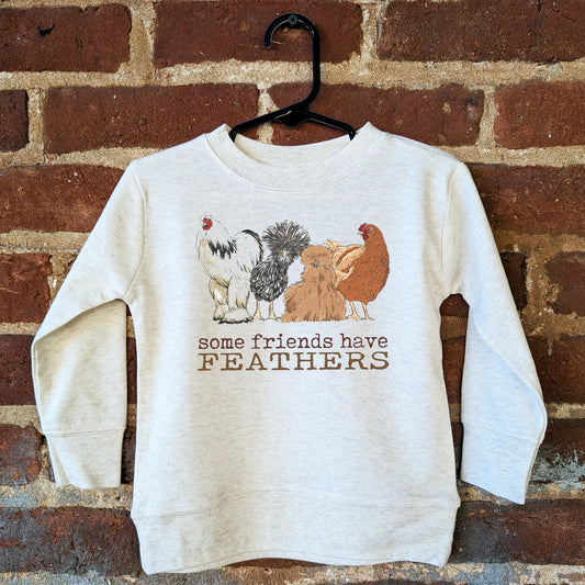"Some friends have Feathers" Toddler Pullover