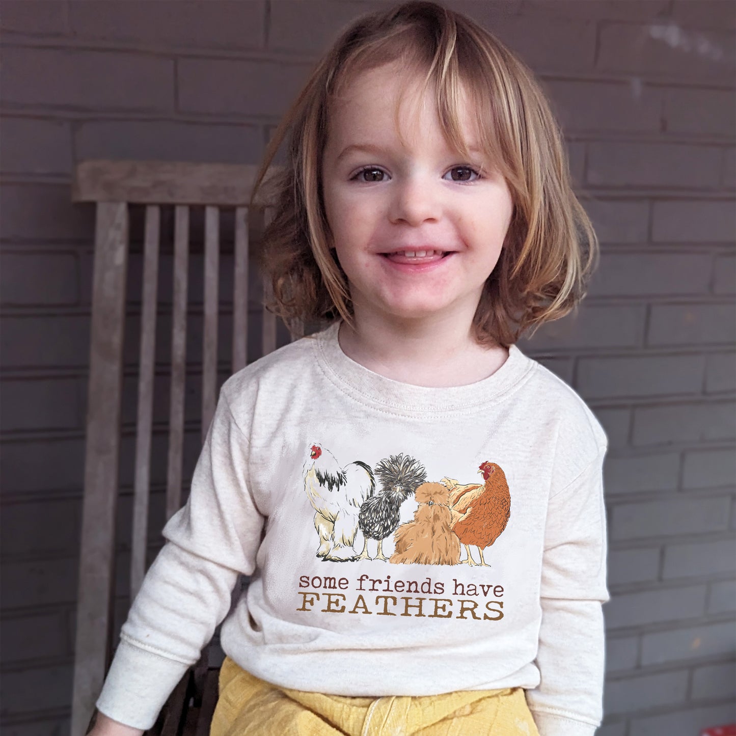"Some friends have Feathers" Toddler Pullover