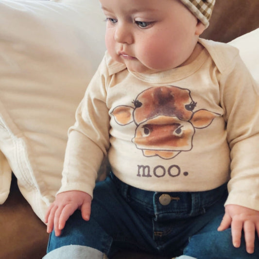 "MOO" Cow Neutral Body Suit