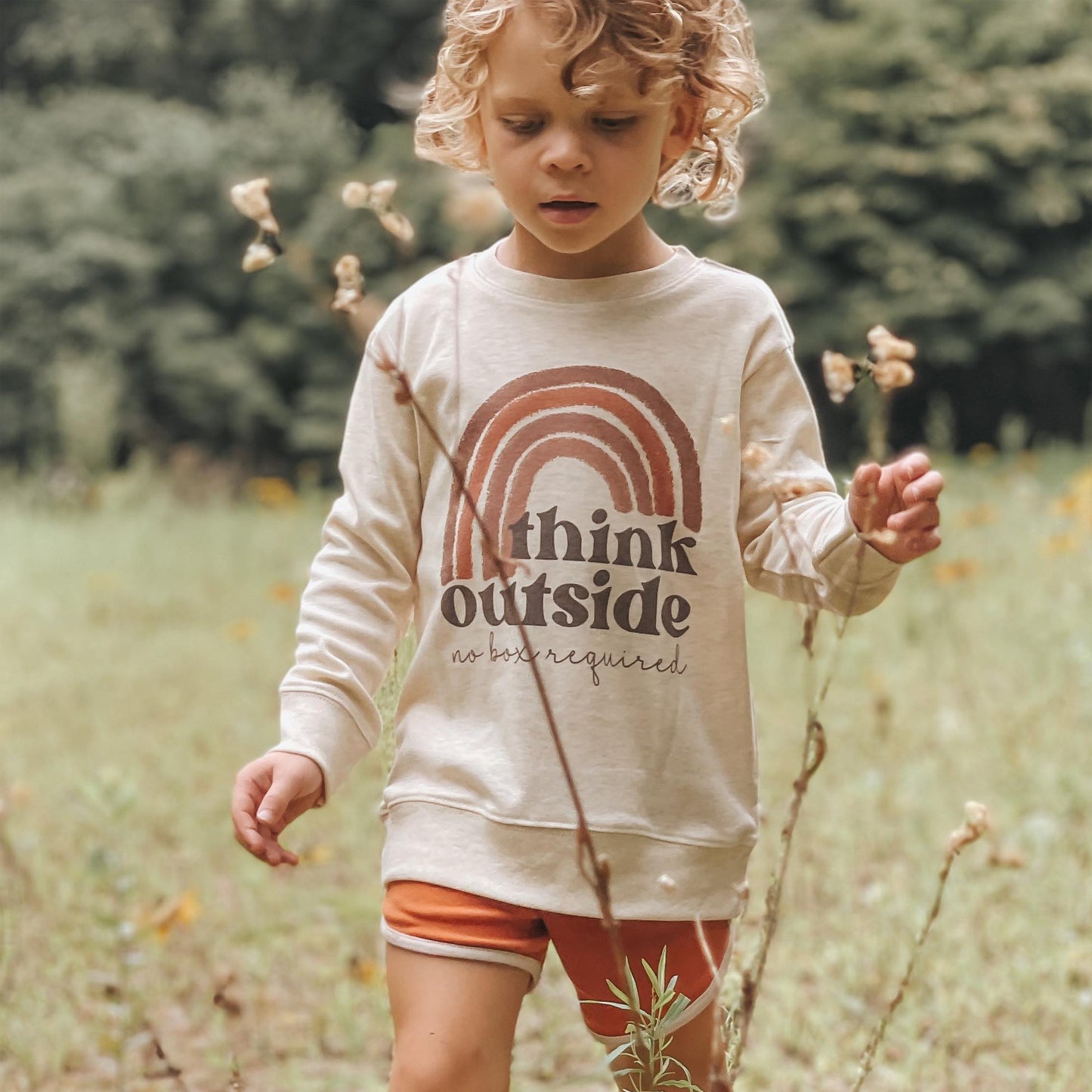 "Think outside no box required" Toddler Pullover